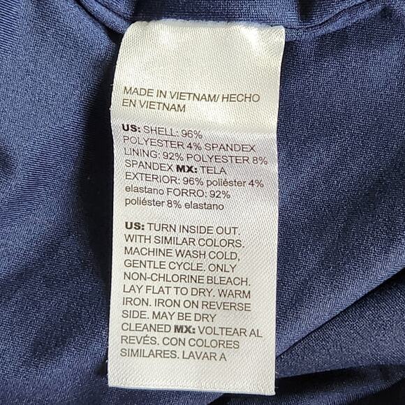 Chico's sequined velvet dress bell sleeves midnight blue size 4 Chico's 0 NWT - Picture 5 of 7